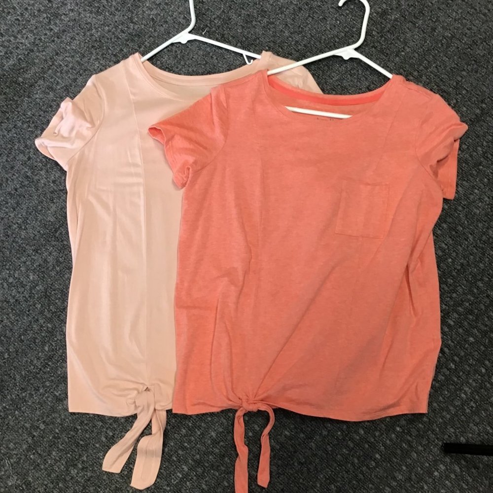Pack of 2, Anybody- Side Tie Tee, size small